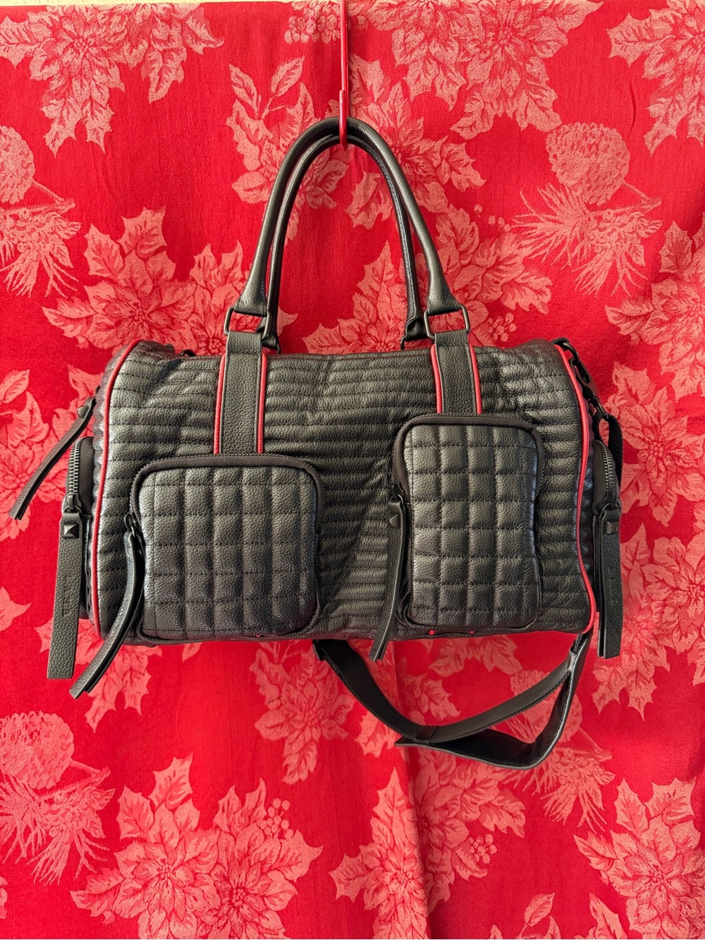L.A.M.B. Quilted leather duffle bag